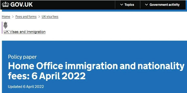 英国移民局上涨部分签证申请费用